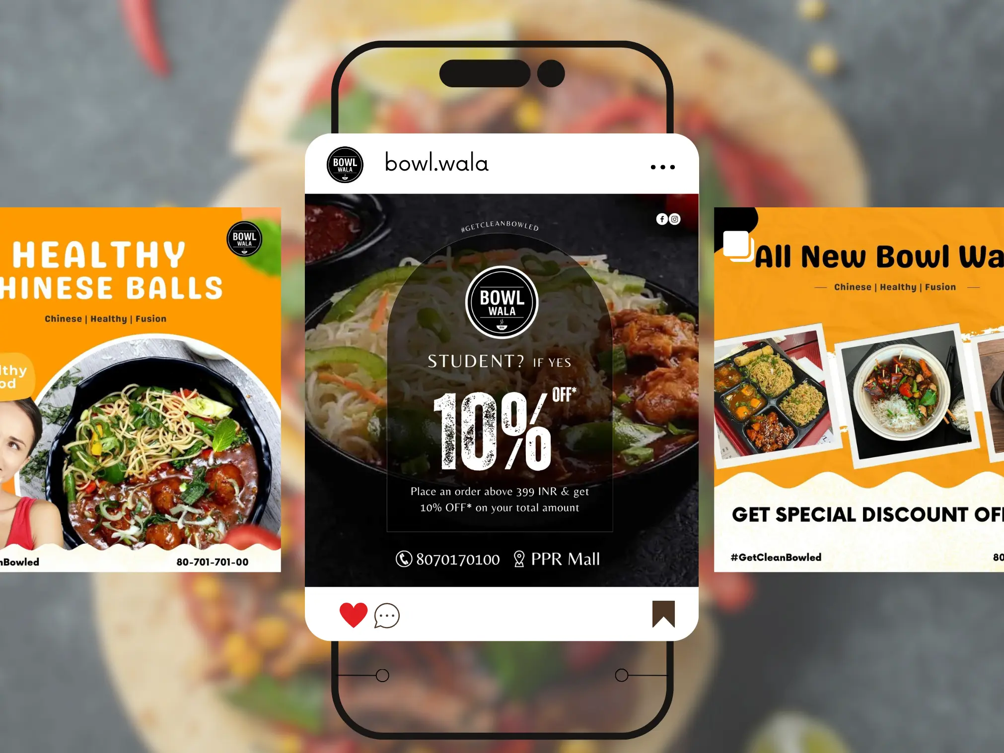 Graphic design portfolio — Bowl wala.